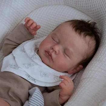 19 inç Tam Vücut Silikon Vinil Yeniden Doğmuş Bebek Yenidoğan Bebek Boyutu Loulou erkek oyuncak bebek 3D Cilt Hediye Simüle Bebek Yeniden Doğuş - Görüntü 2  