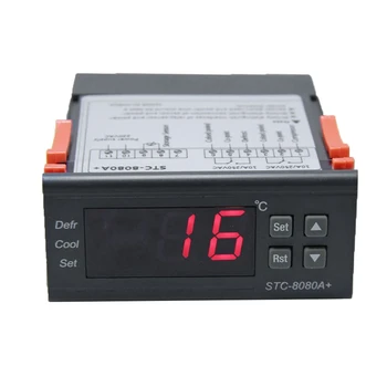 Perakende STC-8080A + Soğutma Otomatik Zamanlama Defrost Akıllı Termostat Alarm Fonksiyonu 220 V - Görüntü 1  