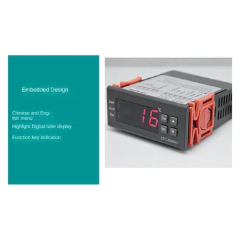 Perakende STC-8080A + Soğutma Otomatik Zamanlama Defrost Akıllı Termostat Alarm Fonksiyonu 220 V - Görüntü 2  