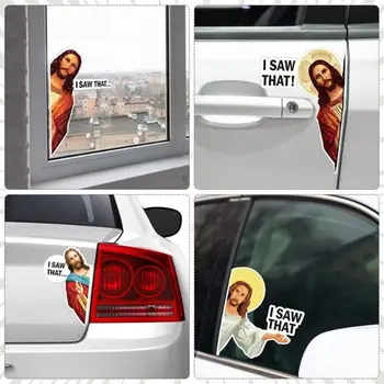 İsa Arabalar İçin Çıkartmalar İsa çıkartma Anti UV Komik Estetik Kullanımı Kolay Hava Koşullarına Dayanıklı Gördüm Bu İsa İşareti Dizüstü Bilgisayar - Görüntü 2  