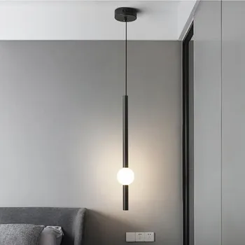 Iskandinav Minimalist LED kolye ışıkları Asılı Lamba Masa Yemek Oturma Odası Yatak Odası Başucu Merdiven Avize iç mekan aydınlatması - Görüntü 1  