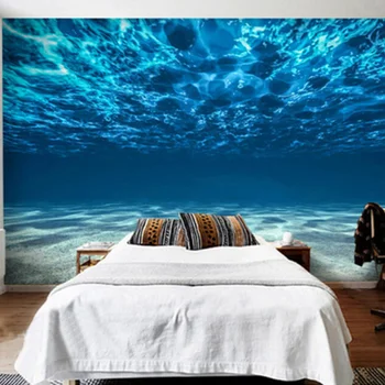 Özel Fotoğraf duvar kağıdı 3D Derin Deniz Manzarası Büyük Duvar Kağıdı Duvar Süslemeleri Oturma Odası Yatak Odası Duvar Kağıdı Duvarlar İçin 3 D - Görüntü 1  